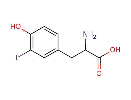 Molecular Structure of 3078-39-5 (3-Iodotyrosine)