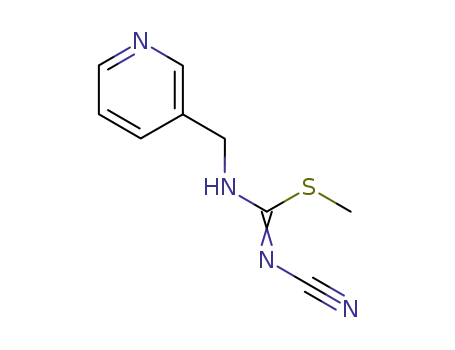 Molecular Structure of 106580-89-6 (methyl N'-cyano-N-[(pyridin-3-yl)methyl]-imidothiocarbamate)