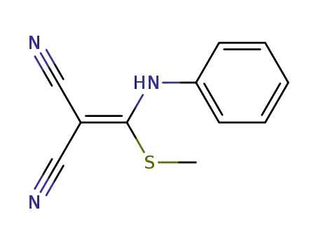 Molecular Structure of 17823-65-3 (Propanedinitrile, [(methylthio)(phenylamino)methylene]-)