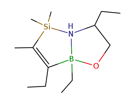 Molecular Structure of 129363-71-9 (4,5,7-triethyl-2,2,3-trimethyl-6-oxa-1-azonia-2-sila-5-boratabicyclo{3.3.0}oct-3-ene)