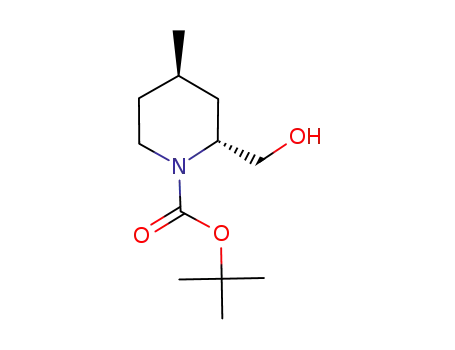 Molecular Structure of 173369-02-3 ((N-(tert-butoxycarbonyl)-(2R,4R)-4-methylpiperidine-2-yl)methanol)