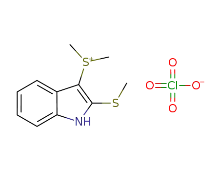 Molecular Structure of 1440957-15-2 ((2-methylthioindol-3-yl)dimethylsulfonium perchlorate)