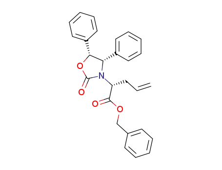 Molecular Structure of 161633-98-3 ((R)-2-((4S,5R)-2-Oxo-4,5-diphenyl-oxazolidin-3-yl)-pent-4-enoic acid benzyl ester)