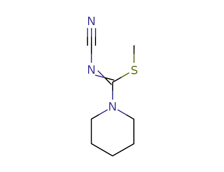 Molecular Structure of 65159-19-5 (1-Aza-3-thia-1-cyan-2-piperidino-1-buten)