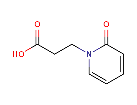 Molecular Structure of 68634-48-0 (3-(2-oxopyridin-1(2H)-yl)propanoic acid)