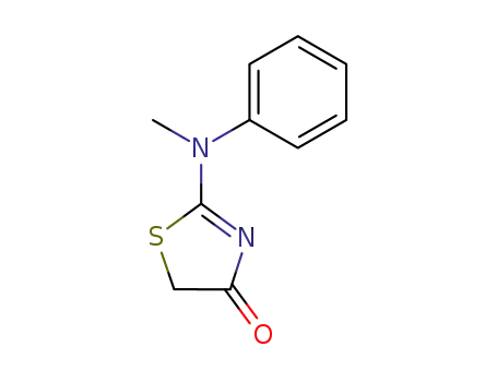 Molecular Structure of 39131-08-3 (4(5H)-Thiazolone, 2-(methylphenylamino)-)