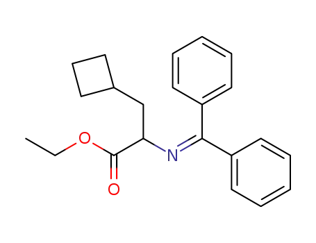 Molecular Structure of 1025799-39-6 (2-(benzhydrylidene-amino)-3-cyclobutyl-propionic acid ethyl ester)