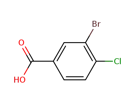 Molecular Structure of 42860-10-6 (3-Bromo-4-chlorobenzoic acid)