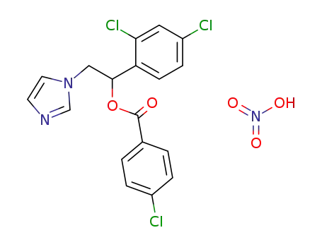 4-Chloro-benzoic acid 1-(2,4-dichloro-phenyl)-2-imidazol-1-yl-ethyl ester; compound with nitric acid