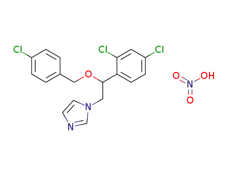 Molecular Structure of 73094-38-9 ((+)-1-[2-[(4-chlorophenyl)methoxy]-2-(2,4-dichlorophenyl)ethyl]-1H-imidazolium nitrate)