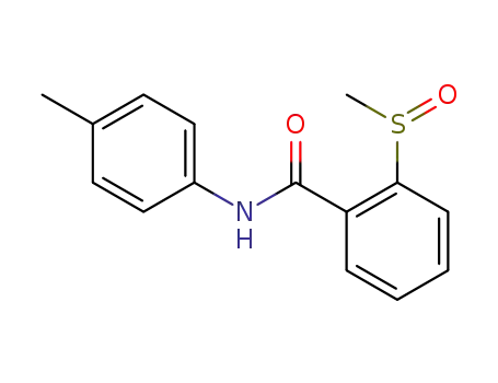 Molecular Structure of 79054-69-6 (2-Methanesulfinyl-N-p-tolyl-benzamide)