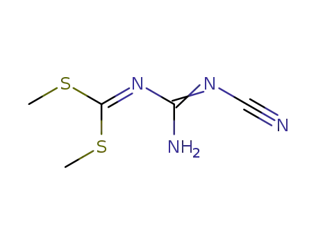 Molecular Structure of 15048-19-8 (Cyanoguanyl-imido-dithiokohlensaeuredimethylester)