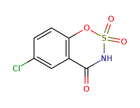 Molecular Structure of 115438-11-4 (6-Chloro-2,2-dioxo-2,3-dihydro-2λ<sup>6</sup>-benzo[e][1,2,3]oxathiazin-4-one)