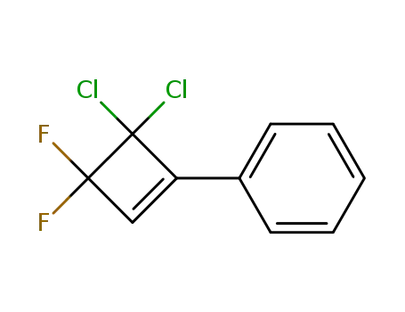 Molecular Structure of 340-01-2 ((4,4-dichloro-3,3-difluoro-1-cyclobutenyl)benzene)