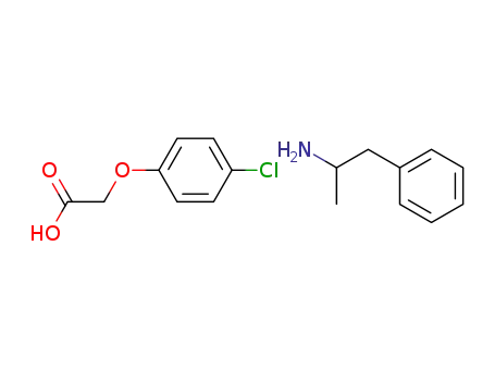 Molecular Structure of 791-19-5 ((p-Chlorophenoxy)acetic acid, compound with (1)-alpha-methylphenethylamine (1:1))