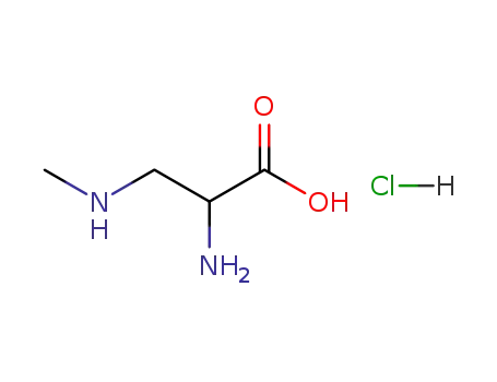 Molecular Structure of 20790-76-5 (α-Amino-β-methylaminopropionic Acid Hydrochloride)