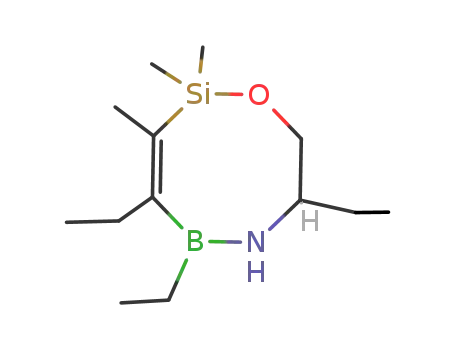Molecular Structure of 129444-00-4 ((R)-4,5,7-triethyl-2,2,3-trimethyl-1-oxa-6-aza-2-sila-5-bora-3-cyclooctene)