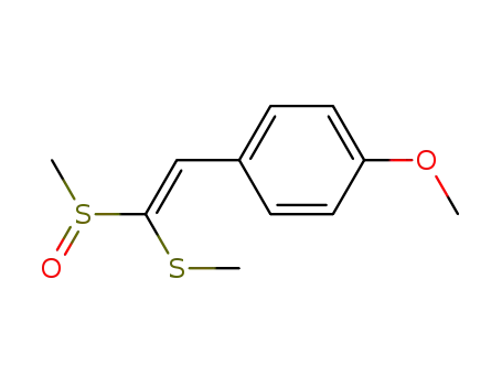 Molecular Structure of 62689-90-1 (Benzene, 1-methoxy-4-[2-(methylsulfinyl)-2-(methylthio)ethenyl]-, (E)-)