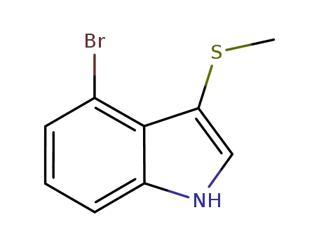 Molecular Structure of 1401844-08-3 (4-bromo-3-methylthioindole)