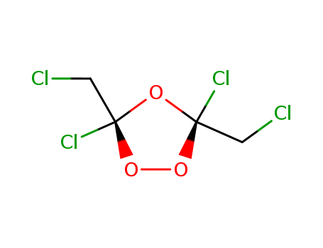 Molecular Structure of 136023-40-0 (1,2,4-Trioxolane, 3,5-dichloro-3,5-bis(chloromethyl)-, trans-)