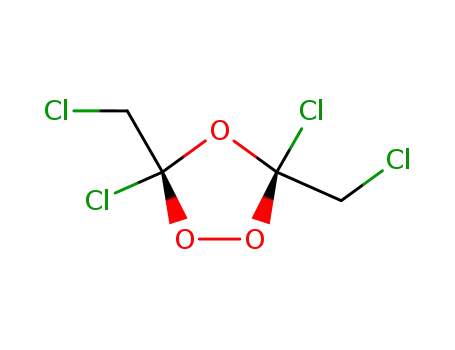 Molecular Structure of 136023-40-0 (1,2,4-Trioxolane, 3,5-dichloro-3,5-bis(chloromethyl)-, trans-)