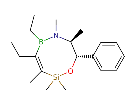 Molecular Structure of 129443-99-8 ((7S,8S)-4,5-Diethyl-2,2,3,6,7-pentamethyl-8-phenyl-1-oxa-6-aza-2-sila-5-bora-3-cycloocten)