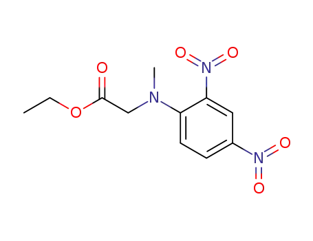 Molecular Structure of 116059-06-4 (Glycine, N-(2,4-dinitrophenyl)-N-methyl-, ethyl ester)