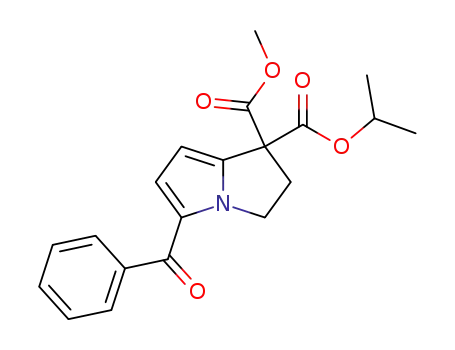 Molecular Structure of 157071-66-4 (Methyl isopropyl 5-benzoyl-1,2-dihydro-3H-pyrrolo<1,2-a>pyrrole-1,1-dicarboxylate)