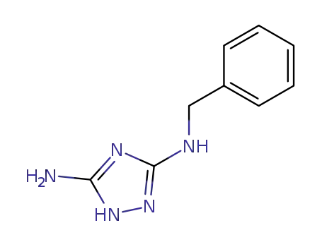 Molecular Structure of 21505-06-6 (N<SUP>3</SUP>-benzyl-1H-1,2,4-triazole-3,5-diamine)