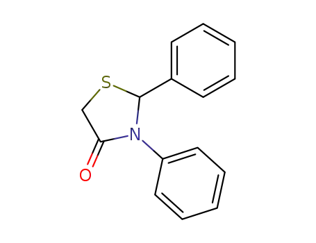 Molecular Structure of 29291-15-4 (2,3-Diphenylthiazolidin-4-one)