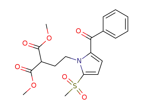 Molecular Structure of 80965-05-5 (2-[2-(2-Benzoyl-5-methanesulfonyl-pyrrol-1-yl)-ethyl]-malonic acid dimethyl ester)