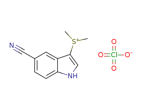 Molecular Structure of 1440957-20-9 ((5-cyanoindol-3-yl)dimethylsulfonium perchlorate)