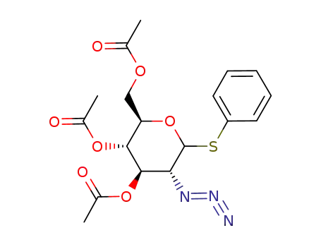 Molecular Structure of 183875-22-1 (phenyl 2-azido-2-deoxy-3,4,6-tri-O-acetyl-1-thio-α/β-D-glucopyranoside)