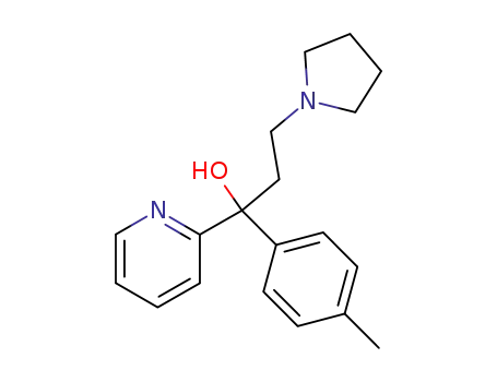 Molecular Structure of 70708-28-0 (alpha-[2-(1-pyrrolidinyl)ethyl]-alpha-(p-tolyl)pyridine-2-methanol)
