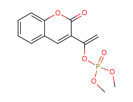 Molecular Structure of 219506-41-9 (Phosphoric acid dimethyl ester 1-(2-oxo-2H-chromen-3-yl)-vinyl ester)