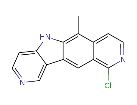 Molecular Structure of 69022-46-4 (10-Chloro-6-methyl-5H-pyrido<3',4':4,5>pyrrolo<2,3-g>isoquinoline)