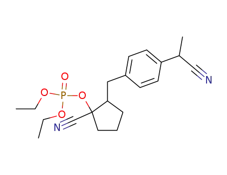 Phosphoric acid 1-cyano-2-[4-(cyano-methyl-methyl)-benzyl]-cyclopentyl ester diethyl ester