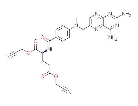 Molecular Structure of 1379609-57-0 (dicyanomethyl N-[4-[[(2,4-diamino-6-pteridinyl)methyl]methylamino]benzoyl]-L-glutamate)