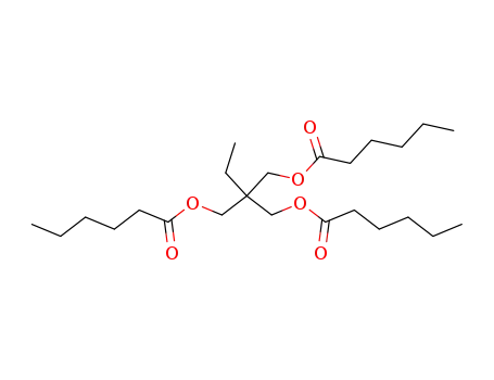 Molecular Structure of 23382-23-2 (Dihexanoic acid 2-ethyl-2-[(hexanoyloxy)methyl]-1,3-propanediyl ester)