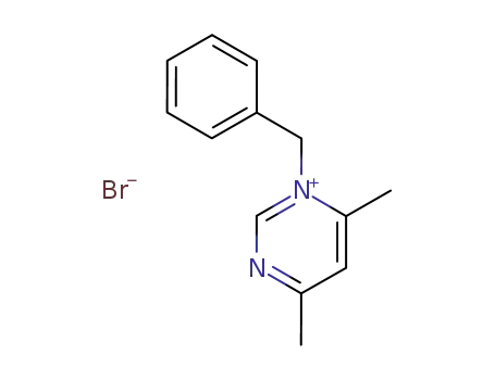 Molecular Structure of 82619-54-3 (N-Benzyl-4,6-dimethylpyrimidinium bromide)