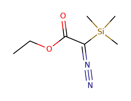 Molecular Structure of 17145-48-1 (Acetic acid, diazo(trimethylsilyl)-, ethyl ester)