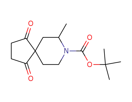 Molecular Structure of 325486-40-6 (7-methyl-8-(tert-butoxycarbonyl)-1,4-dioxo-8-azaspiro[4.5]decane)