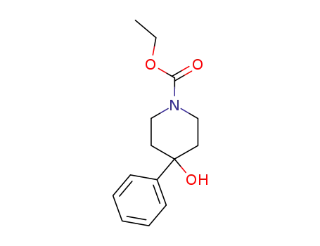 Molecular Structure of 16332-22-2 (ethyl 4-hydroxy-4-phenylpiperidine-1-carboxylate)