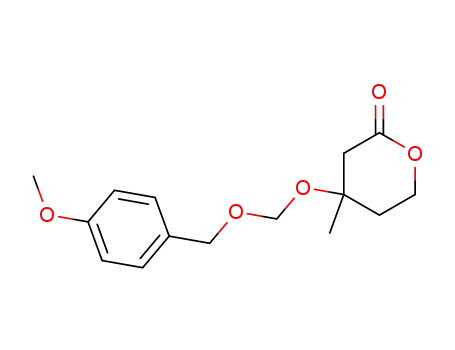 Molecular Structure of 118617-84-8 (4-(4-Methoxy-benzyloxymethoxy)-4-methyl-tetrahydro-pyran-2-one)