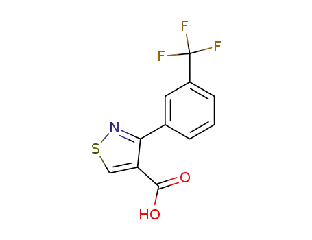 Molecular Structure of 68210-96-8 (3-(α,α,α-trifluoro-m-tolyl)-4-isothiazolecarboxylic acid)