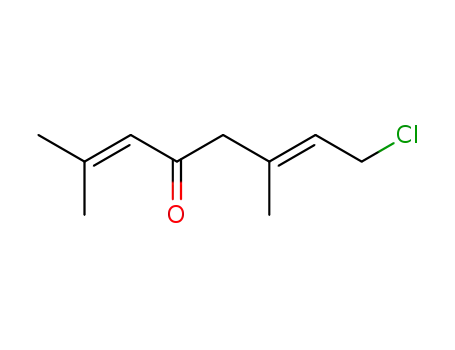 Molecular Structure of 79998-86-0 (2,6-Octadien-4-one, 8-chloro-2,6-dimethyl-, (6E)-)