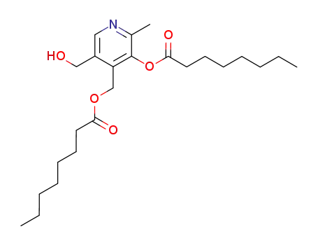 Molecular Structure of 749-99-5 (5-(hydroxymethyl)-2-methyl-4-[[(1-oxooctyl)oxy]methyl]-3-pyridyloctanoic acid)