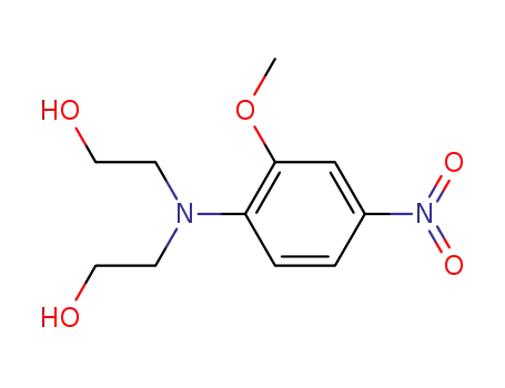 Molecular Structure of 113342-99-7 (Ethanol, 2,2'-[(2-methoxy-4-nitrophenyl)imino]bis-)