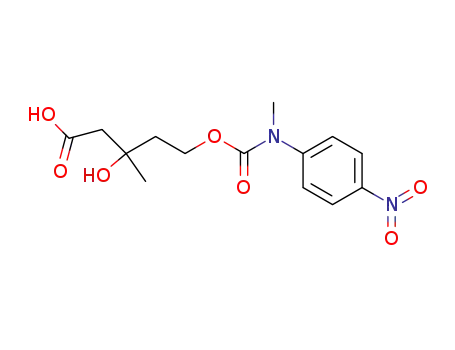 Molecular Structure of 246237-03-6 (5-[(4-nitrophenyl)methylcarbamoyloxy]-3-hydroxy-3-methylpentanoic acid)