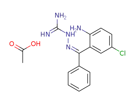 Molecular Structure of 136440-59-0 ((Z)-2-amino-5-chlorobenzophenonamidinohydrazone acetate)
